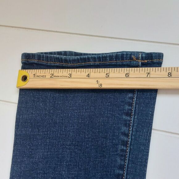 American Eagle Women's 8 Inseam 30.5" Skinny Kick Jeans Boot Cut Blue Med. Wash - Picture 11 of 11